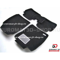 Текстильные 3D коврики Euromat3D Lux в салон для Nissan Tiida (2007-2014) № EM3D-003719