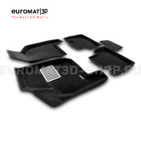 Текстильные 3D коврики Euromat3D Lux в салон для Lada Priora (2007-) № EM3D-005307