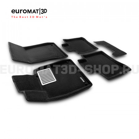 Текстильные 3D коврики Euromat3D Lux в салон для Mercedes S-Class (W222) (2013-2020) № EM3D-003515