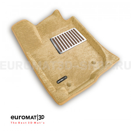 Текстильные 3D коврики Euromat3D Lux в салон для Toyota Rav 4 (2006-2013) № EM3D-005126T Бежевые