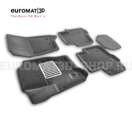 Текстильные 3D Коврики Euromat3D Lux cалон для Land Rover Discovery III (2005-2009) № EM3D-003100G Серые