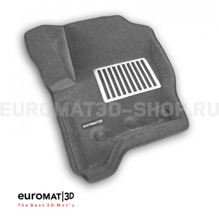 Текстильные 3D Коврики Euromat3D Lux cалон для Land Rover Discovery III (2005-2009) № EM3D-003100G Серые
