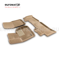 Текстильные 3D коврики Euromat3D Business в салон для Land Rover Range Rover Vogue (2002-2012) № EMC3D-003105T Бежевые