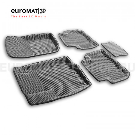 3D коврики Euromat3D EVA в салон для Peugeot 4007 № EM3DEVA-003609G Серые