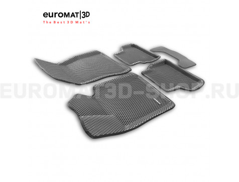 3D коврики Euromat3D EVA в салон для Bmw 5 G30 (2017-) № EM3DEVA-001219G Серые