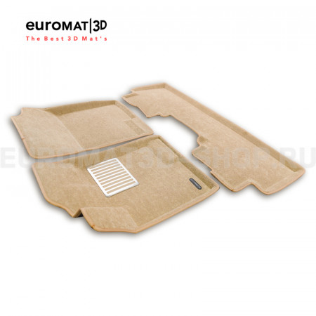 Текстильные 3D коврики Euromat3D Lux в салон для Haval Jolion (2021-) № EM3D-001410T Бежевые