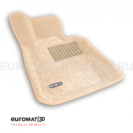 Текстильные 3D коврики Euromat3D Business в салон для Bmw 3 (E90) (2007-2010) № EMC3D-001208T Бежевые